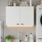Armário Suspenso 2 Portas Multiuso Design Moderno e Prático para Cozinha, Banheiro ou Lavanderia