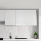 Armário Suspenso Suspenso 03 Portas 1,20 MDF Branco Moveara