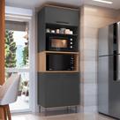 Armário Torre Quente 0,80m 2 Fornos 3 Portas Isabelle