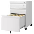 Armário Under Desk Armário de arquivo móvel LISSIMO de 3 gavetas branco