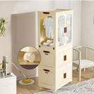 Armário Vertical Dobrável Multiuso - Branco Armário Vertical Dobrável Multiuso - Branco