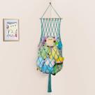 Armazenamento de animais de pelúcia iHansee Aqua Macrame Hammock 173 cm
