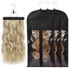 Armazenamento de bolsas de perucas com cabide - 3 peças de bolsa de armazenamento de extensões de cabelo Cabides de cabelo para extensões Suporte de armazenamento de perucas (preto) Armazenamento de bolsas de perucas com cabide - 3 peças de bolsa de armazenamento de extensões de cabelo Cabides de cabelo para extensões Suporte de armazenamento de perucas (preto)