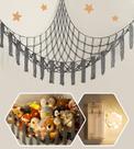 Armazenamento de canto de rede para animais de pelúcia com luz LED - Rede de brinquedo, rede de pelúcia grande - Organizador suspenso de porta-animais de pelúcia - Redes de ursinho de pelúcia, decorações de quarto, decoração de quarto para crianças