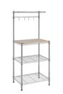 Armazenamento de cozinha Baker's Rack Amazon Basics Chrome/Bege