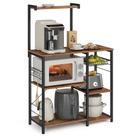 Armazenamento de cozinha Baker's Rack VASAGLE com cesta de arame e 6 ganchos Armazenamento de cozinha Baker's Rack VASAGLE com cesta de arame e 6 ganchos