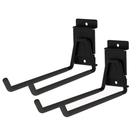Armazenamento de garagem Slatwall Double Hooks HOSKO Heavy Duty Black