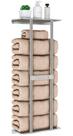 Armazenamento de toalhas de banheiro STWWO Wall Rack de 30 cm de níquel escovado