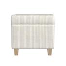 Armazenamento Otoman HomePop Classic Square Marigold Pinstripe