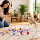 Arminha Disparo 20 Bolinhas para Pets Sortida Brinquedo Interativo Cachorros Gatos Diversão Treinamento Exercícios