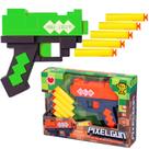Arminha Lançadora Pixel Gun Infantil Estilo Quadradinho Minecraf Roblo com Dardos
