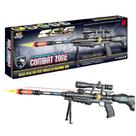 Arminha Sniper Infantil Simulador Mira laser Vibra Som Luzes