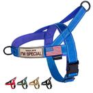 Arnês para cães Annchwool, sem puxar, com alça acolchoada macia, azul, tamanho L
