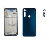 Aro Chassis Motorola Moto G8 Power Azul + Tampa Traseira e Lente