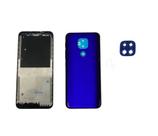 Aro Chassis Motorola Moto G9 Play Azul + Tampa Traseira e Lente