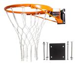 Aro De Basquete Oficial Retrátil Com Molas, Rede, Flange e Parafusos
