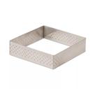 Aro Inox Micro-Perfurado - Quadrado - 14X14X2Cm - 1 unidade - Cromus Linha Profissional Allonsy - Rizzo