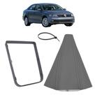 Aro Moldura Interna E Forro Coifa Alavanca Câmbio Automático Jetta R-line 2015 Á 2018