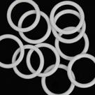 Aro Plástico Branco 3,5cm 4mm de Espessura Para Artesanato 50 Unidades
