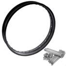 Aro Roda 18x185 Preto Cg125 Titan150 Ybr125 Traseiro Com Raio