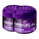 Aromatizante Para Carros e Outros Ambientes Em Gel Fragrância Lavanda 55g Orbi Química Kit com 2
