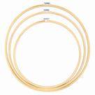 Aros de bordado Caydo, 3 peças, grandes, redondos, 35/40/45 cm, bambu