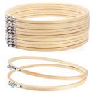 Aros de bordado Caydo 30cm redondos de madeira, 12 peças