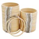 Aros de bordado Caydo 40 peças de bambu redondos de 15 cm