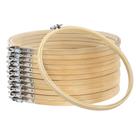 Aros de bordado Caydo de 20 cm de bambu para costura artesanal, 12 unidades