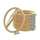 Aros de bordado Clamecy, 12 peças, molduras de bambu de 15 cm Aros de bordado Clamecy, 12 peças, molduras de bambu de 15 cm