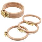 Aros de bordado Craft Hoop ZOCONE, madeira de faia, 4 polegadas e 6 peças