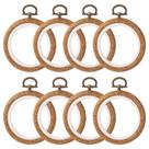 Aros de bordado Framendino Round Mini, pacote com 8 cm, madeira imitada