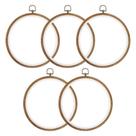 Aros de bordado PATIKIL 20cm redondos de madeira imitada 5 peças