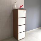 Arquivo artany 4 gavetas ii - y37 - freijó/branco 6290 Arquivo artany 4 gavetas ii - y37 - freijó/branco 6290