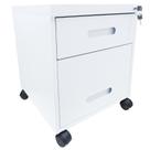 Arquivo Gaveteiro Volante de Aço 2 Gavetas Home Office Branco - ULTRA Móveis