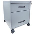 Arquivo Gaveteiro Volante de Aço 2 Gavetas Home Office Cinza - ULTRA Móveis