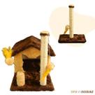Arranhador Casa Para Gatos Sem Rede Poste Sisal Cara de Gato Brinquedos - Miupet