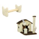 Arranhador Casa Para Gatos Sem Rede Poste Sisal Cara de Gato Brinquedos - Miupet