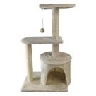 Arranhador de Gato 3 Andares Grande Casinha Descanso Casa Animal de Estimação Diversão Confortável Pet Shop Lazer Luxo Aconchegante Brinquedo Escala M