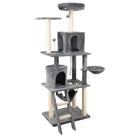 Arranhador de gato grande, luxuoso, multifuncional com casas, cama de pelúcia, cesto, rede, poleiros e brinquedos Arranhador de gato grande, luxuoso, multifuncional com casas, cama de pelúcia, cesto, rede, poleiros e brinquedos