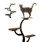 Arranhador de Gato Parede MDF Premium com Carpete Tipo Arvore Vertical Compacta