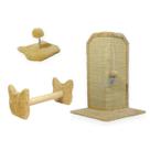 Arranhador Gato Proteção Canto de Sofás Base Externo Brinquedo Bolinha Poste Sisal Mola Maluca