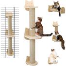 Arranhador grande de parede com prateleira para gatos e sisal