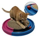 Arranhador Grande Redondo com Bolinha Interativo Antiestresse Para Gatos Brie Pet
