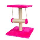 Arranhador para Gato 30cm Modelo com Balanço Rosa Lilies Móveis