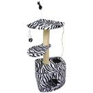 Arranhador para Gatos 2 Plataforma Toca Triangular - Zebra - São pet Arranhador para Gatos 2 Plataforma Toca Triangular - Zebra - São pet