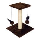 Arranhador Para Gatos Duplo Com Pelúcia Poste De Sisal Natural E Brinquedo com penas