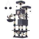 Arranhador para Gatos Feandrea 168 cm com 13 Postes Arranhadores e Vários Níveis Arranhador para Gatos Feandrea 168 cm com 13 Postes Arranhadores e Vários Níveis