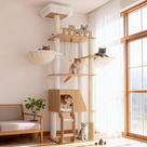 Arranhador para Gatos Hey-brother Torre de Madeira de 177 cm com Postes para Arranhar Arranhador para Gatos Hey-brother Torre de Madeira de 177 cm com Postes para Arranhar