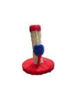 Arranhador Para Gatos Poste Com Brinquedo Vermelho Tam PP